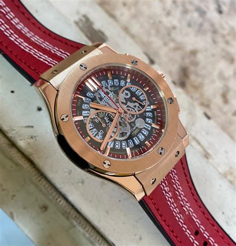 Round red Hublot ICC WorldCup Cricket Limited Edition Mens